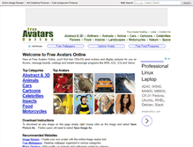 Tablet Screenshot of freeavatarsonline.com